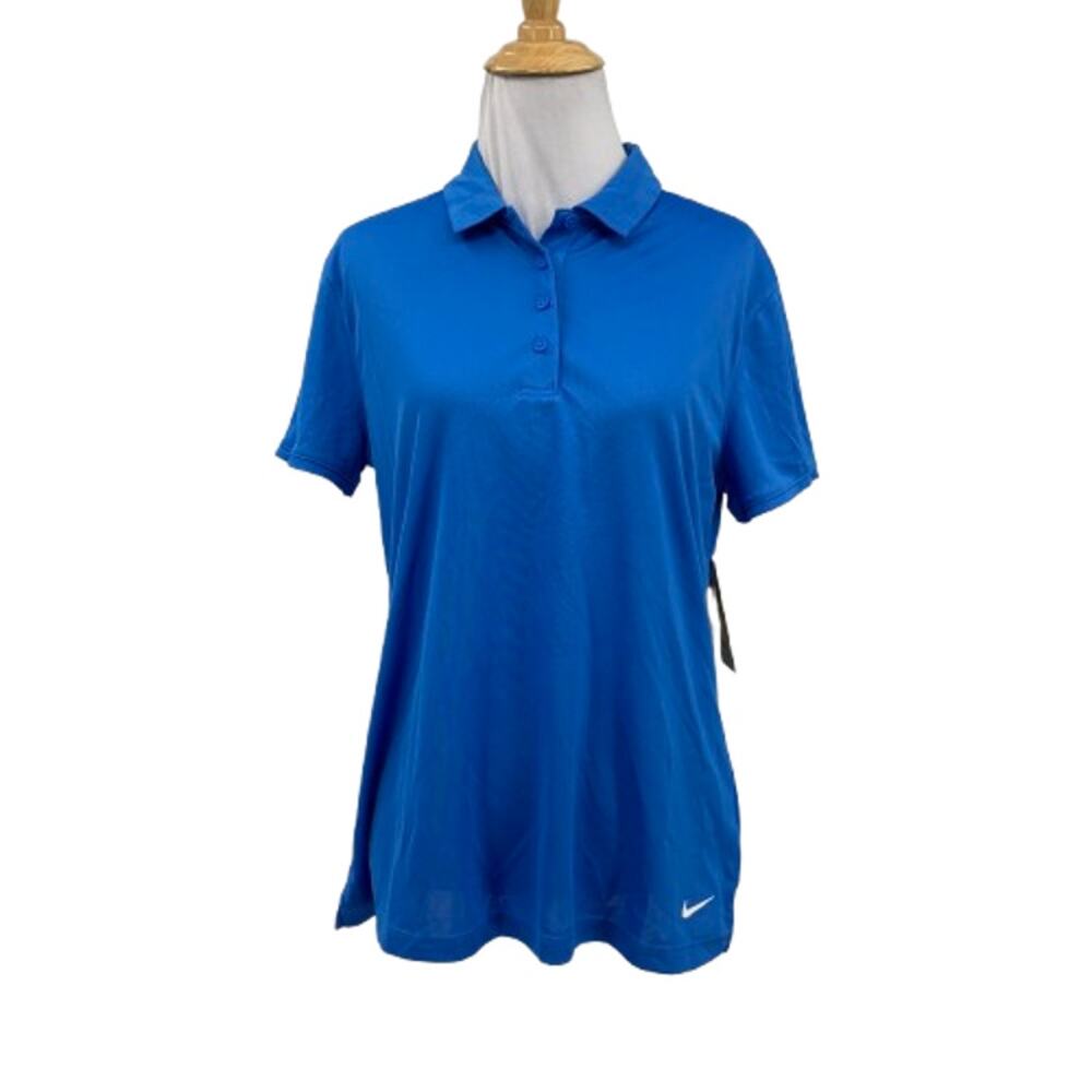 Nike Polo Shirt Women M Medium Malibu Dri Fit Victory Quick Dry Performance Golf